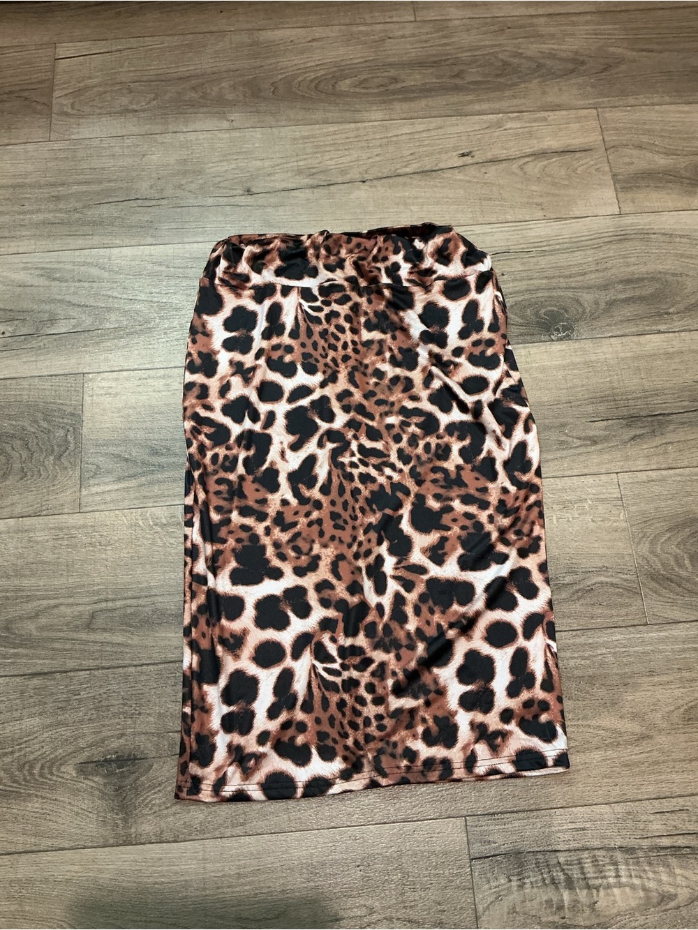 SHEIN Brown and Black Leopard Pencil Skirt